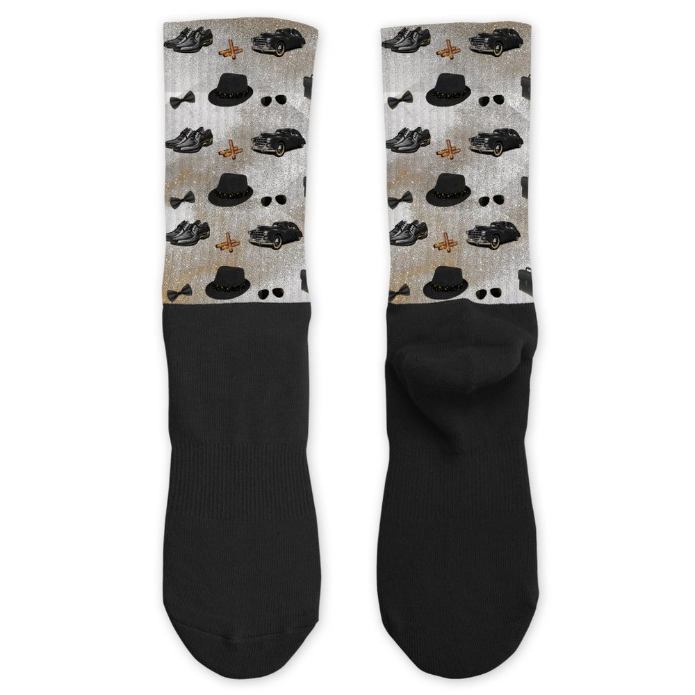 Gentlemen's Fedora Cigar Stacey Adams Design Custom Athletic Cotton Socks